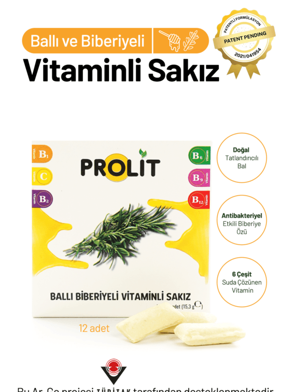 Prolit Ballı Biberiyeli Vitaminli Sakız 15,3 g
