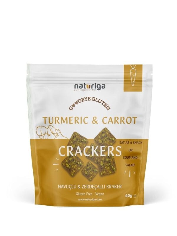 Naturiga Goodbye Gluten Havuçlu Zerdeçallı Kraker 40 g