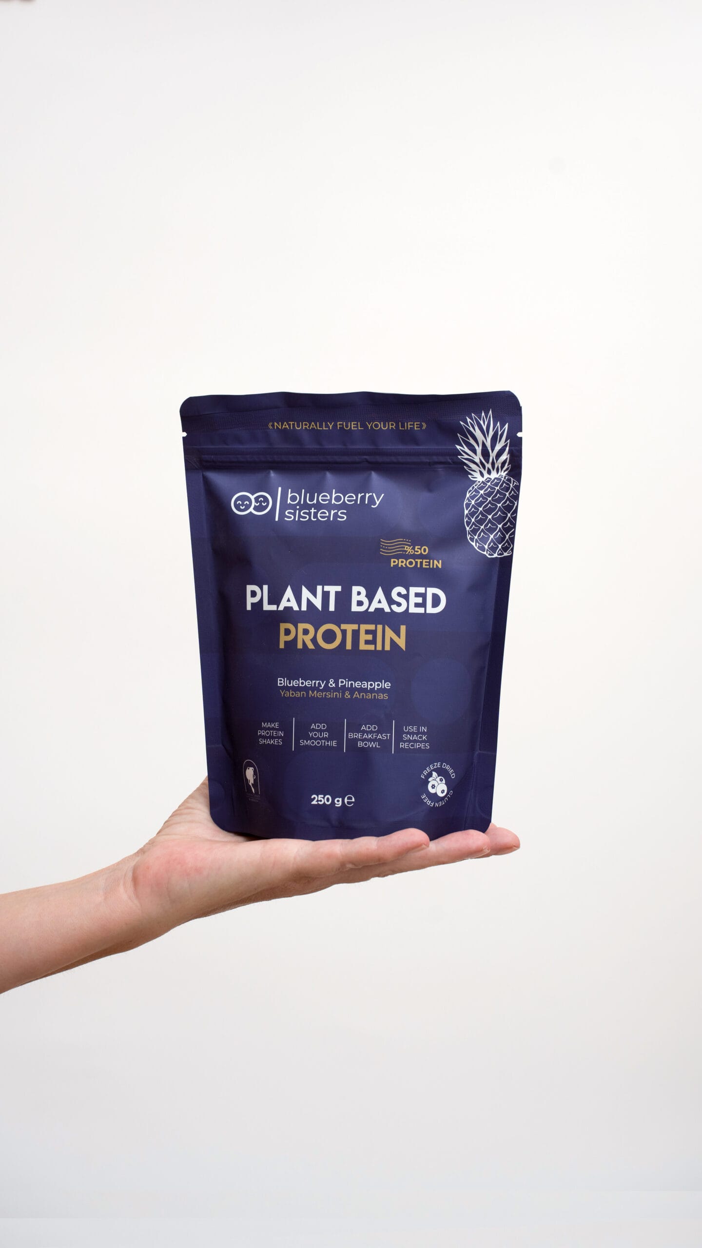 Blueberry Sisters Yabanmersini Ananaslı Bitkisel Protein 250 g