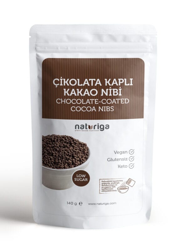 Naturiga Bitter Çikolata Kaplı Kakao Parçaları (Nibs) 140 g