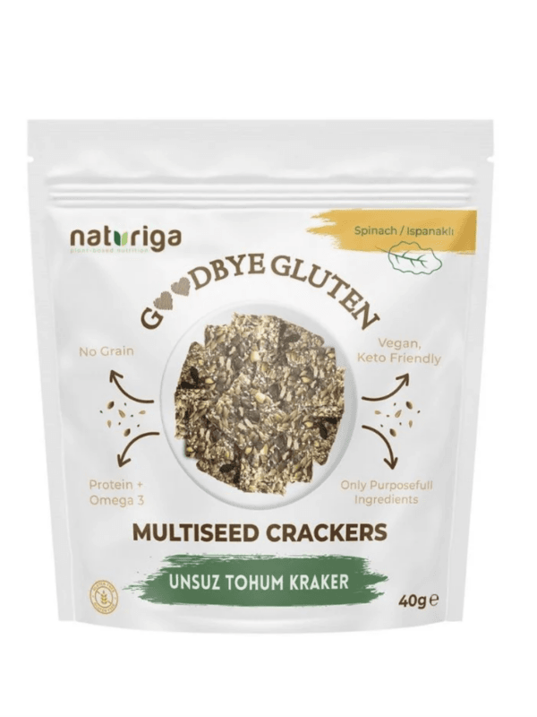 Naturiga Goodbye Gluten Ispanaklı Tohum Kraker 40 g